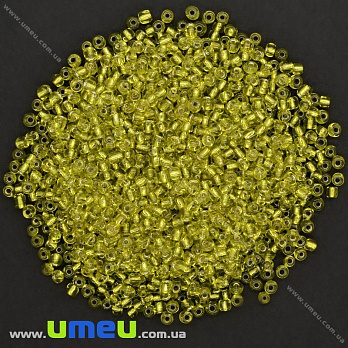 Бисер китайский средний, 8/0, Желтый блестящий, 3 мм (BIS-026152)