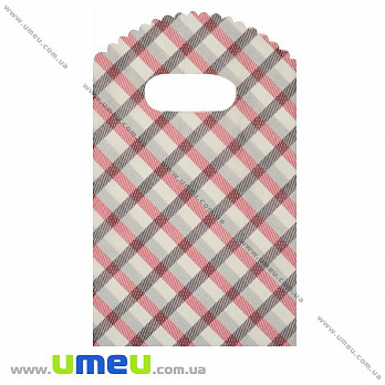 Подарунковий пакетик, 22х12 см, Чорно-червоний (UPK-009131)