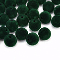 Бусина бархатная, Круглая, 10 мм, Изумрудная (BUS-060187)