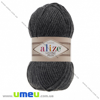 Пряжа Alize Lanagold Plus 100 г, 140 м, Сіра темна 182 (YAR-034960)