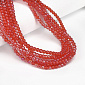 Намистини скляні прозорі, 4,5 мм, Круглі, Червоні АВ (BUS-057253)