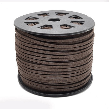 Замшевый шнур, 3 мм, Коричневый (LEN-007059)