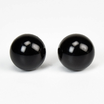 Глазки со штифтом круглые (с заглушками), 10 мм, Черные (DIF-030533)