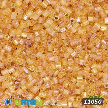 Бісер чеський Рубка 10/0, №11050, Бежевий прозорий АВ (BIS-044000)