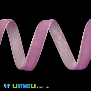 Стрічка оксамитова, 10 мм, Бузкова (LEN-042172)