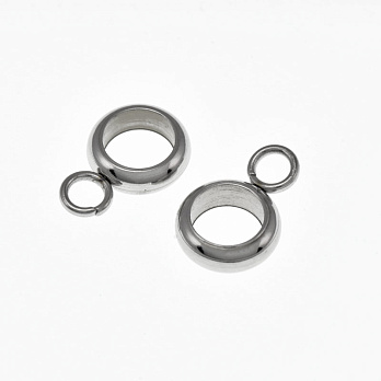 Бейл з нержавіючої сталі, 10х7х2,5 мм, Темне срібло (STL-058434)