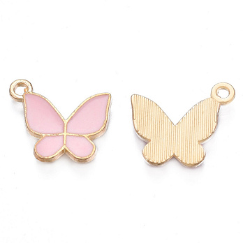 Підвіска метал. Метелик рожевий, 17х15 мм, Золото (POD-053755)