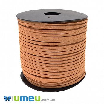 Замшевий шнур, 3 мм, Помаранчевий (LEN-044179)