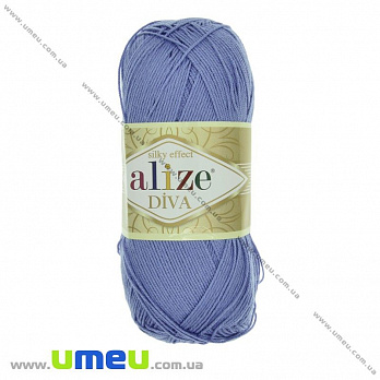 Пряжа Alize Diva 100 г, 350 м, Синяя светлая 347 (YAR-025133)