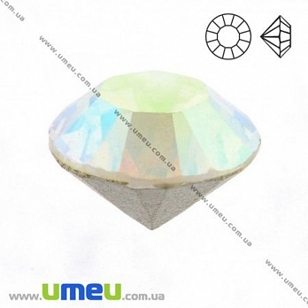 Стразы стеклянные конусные SS11 (3,0 мм), Белые АВ (STR-018815)