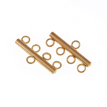 Конектор з нерж. сталі на 4 отвори, 20х9 мм, Золото (STL-055488)