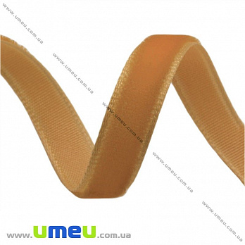 Лента бархатная, 10 мм, Рыжая (LEN-019911)