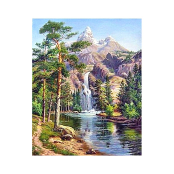 Набір алмазного живопису на підрамнику 50х40 см, Водоспад (SXM-052375)
