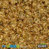 Бисер чешский Twin (Твин) №B1003, 2,5х5 мм, Янтарный прозрачный (BIS-026292)