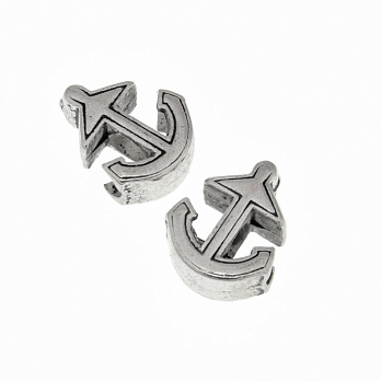 Бусины мет. Якорь, 16х13х6 мм, Античное серебро (BUS-006637)