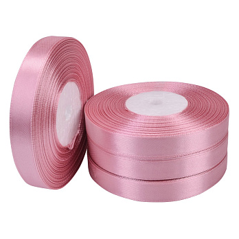 Атласная лента, 10 мм, Розовая (LEN-052751)