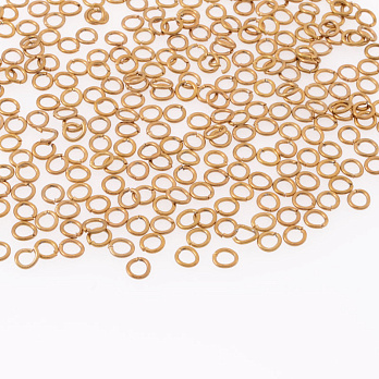 Колечка з нерж. сталі, 3 мм, 0,5 мм, Золото (STL-055882)