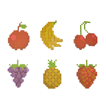Набір алмазного живопису (наклейка) 18х13 см, Фруктовій набір 6 наклейок (SXM-052520)