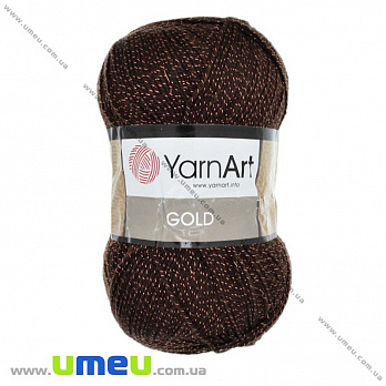 Пряжа YarnArt Gold 100 г, 400 м, Коричневая 9032 (YAR-025461)