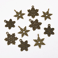 Набор подвесок метал. Снежинки, Античная бронза (POD-060740)