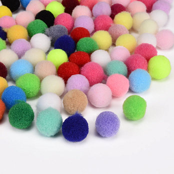 Помпони оксамитові 1 см, Мікс різнокольоровий (DIF-052580)
