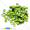 Пайетки Китай круглые граненые, 5 мм, Салатовые (PAI-013170)