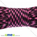Шнур паракорд семіжільний меланж 4 мм, Малиновий (LEN-024931)