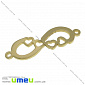 Конектор з нерж. сталі Нескінченність, 32х10 мм, Золото (STL-036528)