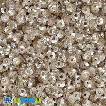 Паєтки Індія чаша, 3 мм, Бежеві (PAI-041447)