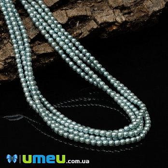 Намистини чеське скло Preciosa Перли 3 мм 70468, Блакитні (BUS-042203)