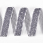 Стрічка оксамитова з люрексом, 10 мм, Сіра зі сріблом (LEN-061116)