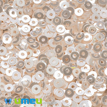 Паєтки Індія круглі плоскі, 2,5 мм, Персикові (PAI-037618)