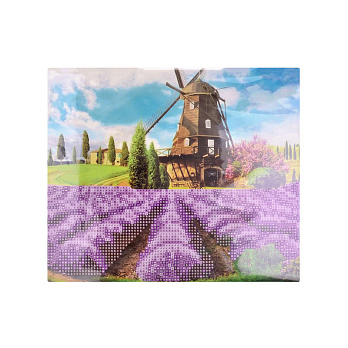 Набір алмазного живопису на картоні 25х21 см, Лавандове поле (SXM-052490)