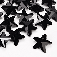 Підвіска скляна Зірка, 15х14х7 мм, Чорна (POD-054600)