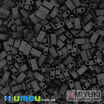 Бісер японський Miyuki HALF TILA №401F, 5х2,3 мм, Чорний матовий (BIS-046067)