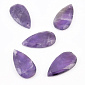 Подвеска Капля граненая, Натур. камень Аметист, 24,5х13 мм (POD-058667)