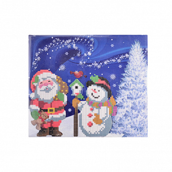 Набор алмазной живописи на картоне 25х21 см, В Новогоднюю ночь (SXM-051491)