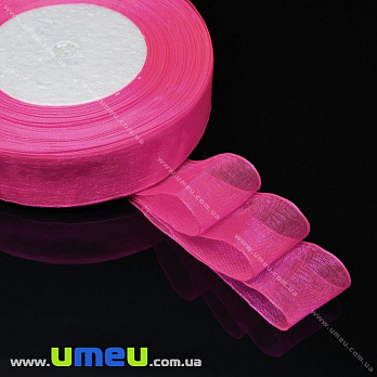 Стрічка з органзи, 20 мм, Малинова (LEN-019702)