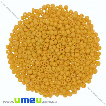 Бисер китайский средний, 8/0, Желтый натуральный, 3 мм (BIS-007986)