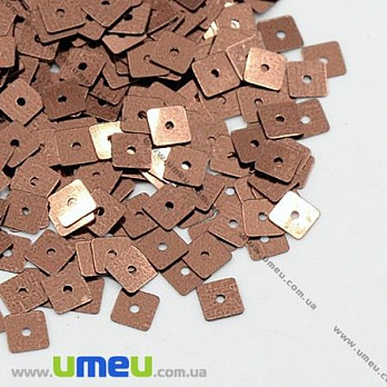Паєтки Китай квадратні, 5х5 мм, Коричневі (PAI-013151)