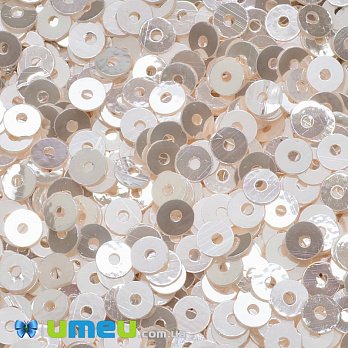 Пайетки Индия круглые плоские, 4 мм, Персиковые (PAI-037620)