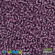 Бісер чеський 12/0, №20010, Аметист світлий, Прозорий (BIS-017003)