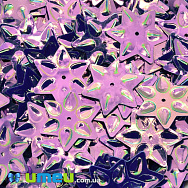 Паєтки Індія зірка, 20 мм, Бузкові АВ (PAI-037893)