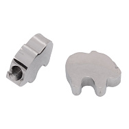 Намистина з нержавіючої сталі Слон, 8х6 мм, Темне срібло (STL-044595)