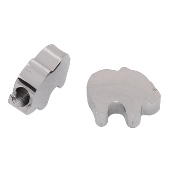 Намистина з нержавіючої сталі Слон, 8х6 мм, Темне срібло (STL-044595)