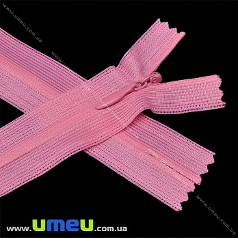 Молния потайная неразъемная, 20 см, Тип 3, Розовая (ZIP-015910)