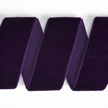 Лента бархатная, 25 мм, Фиолетовая (LEN-061429)