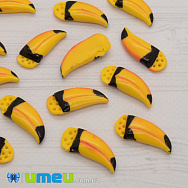 Дзьоб тукана правий, Жовто-оранжевий, 25 мм (OSN-040395)