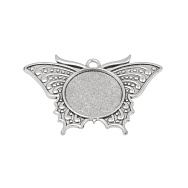 Основа Бабочка, 49х33 мм, 20 мм, Античное серебро (OSN-059460)