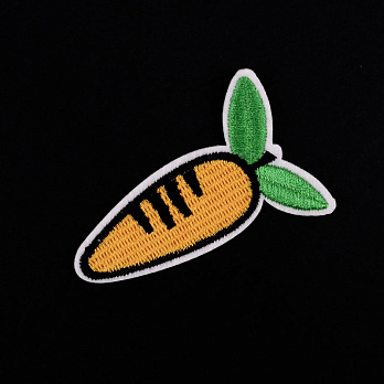 Термоаплікація Морква, 6х4 см, Помаранчева (APL-055042)